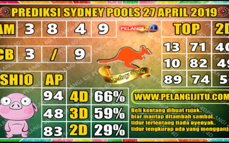 PREDIKSI SYDNEY 27 APRIL 2019