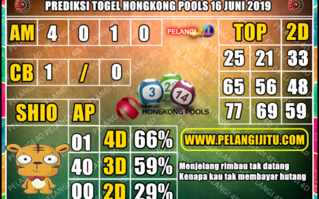 PREDIKSI TOGEL HONGKONG POOLS 16 JUNI 2019