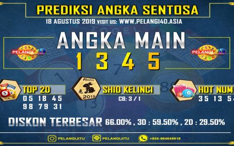 PREDIKSI TOGEL SENTOSA POOLS 18 AGUSTUS 2019