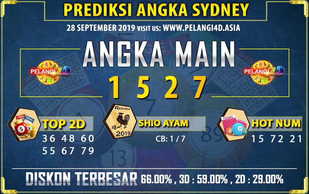 PREDIKSI TOGEL SYDNEY POOLS 28 SEPTEMBER 2019