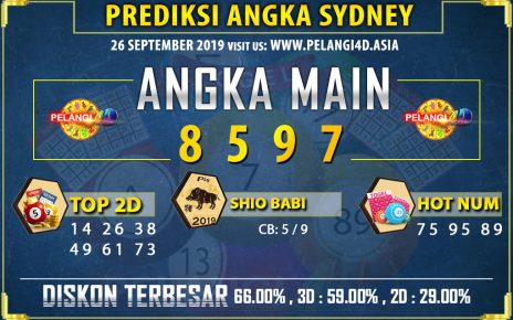 PREDIKSI TOGEL SYDNEY POOLS 26 SEPTEMBER 2019