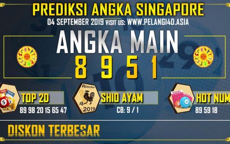 PREDIKSI TOGEL SINGAPORE POOLS 04 SEPTEMBER 2019