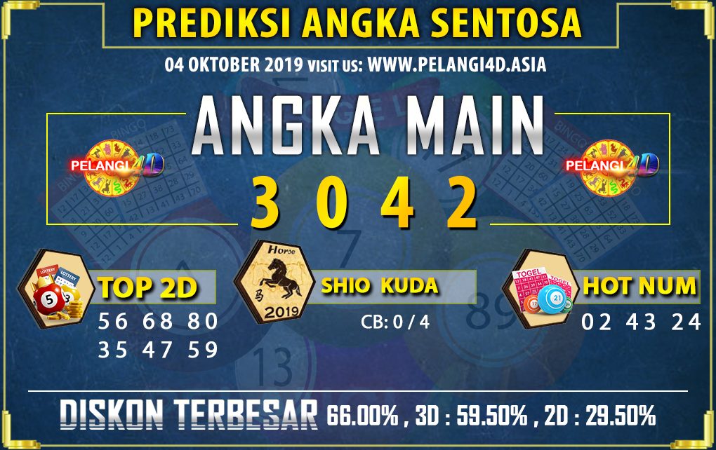 PREDIKSI TOGEL SENTOSA POOLS 04 OKTOBER 2019