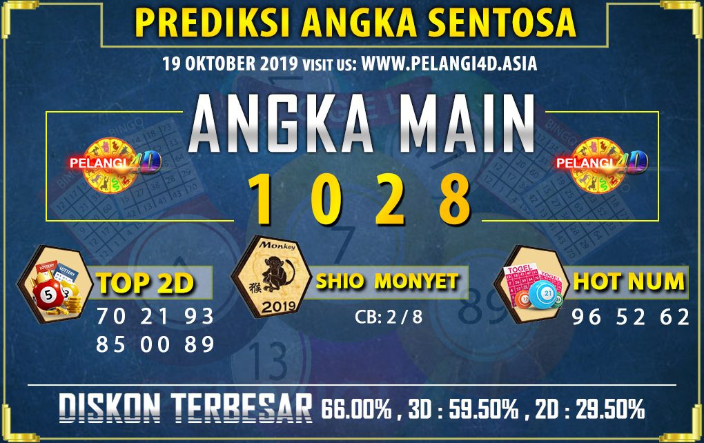 PREDIKSI TOGEL SENTOSA POOLS 19 OKTOBER 2019