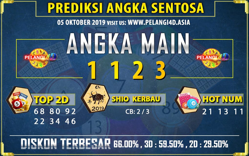 PREDIKSI TOGEL SENTOSA POOLS 05 OKTOBER 2019