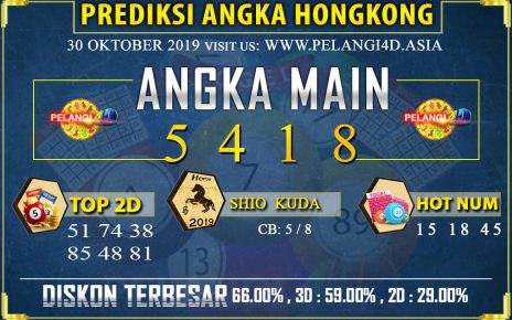 PREDIKSI TOGEL HONGKONG POOLS 30 OCTOBER 2019