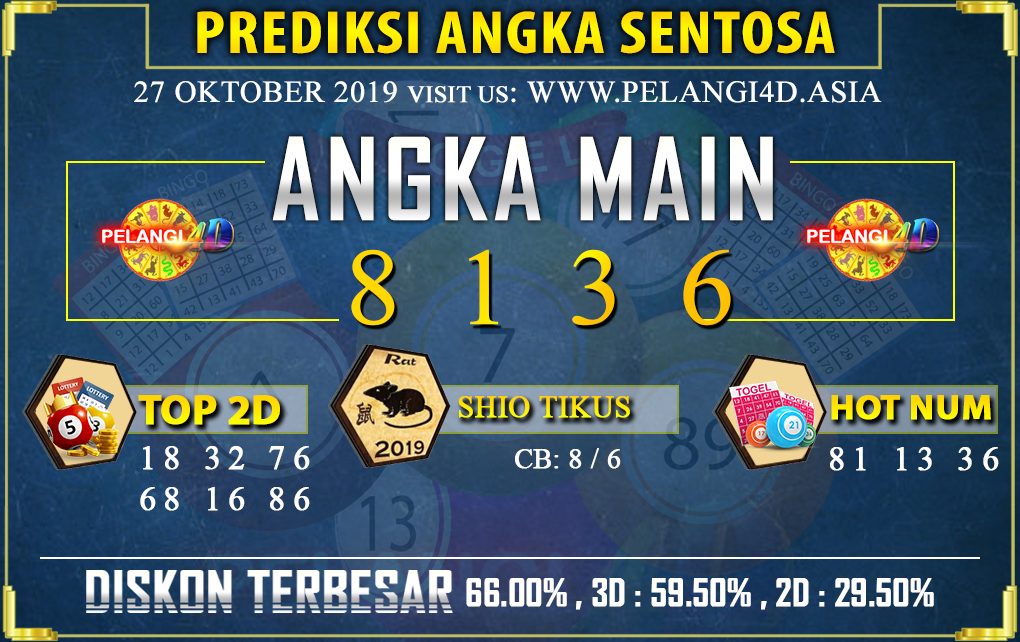 PREDIKSI TOGEL SENTOSA POOLS 27 OKTOBER 2019