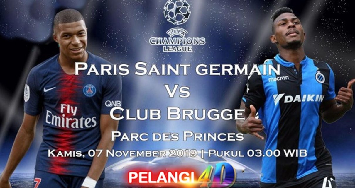 Prediksi PSG Vs Club Brugge 07 November 2019