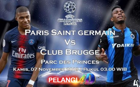 Prediksi PSG Vs Club Brugge 07 November 2019