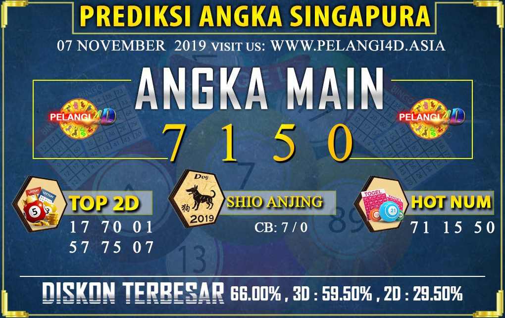 PREDIKSI TOGEL SINGAPORE POOLS 07 NOVEMBER 2019