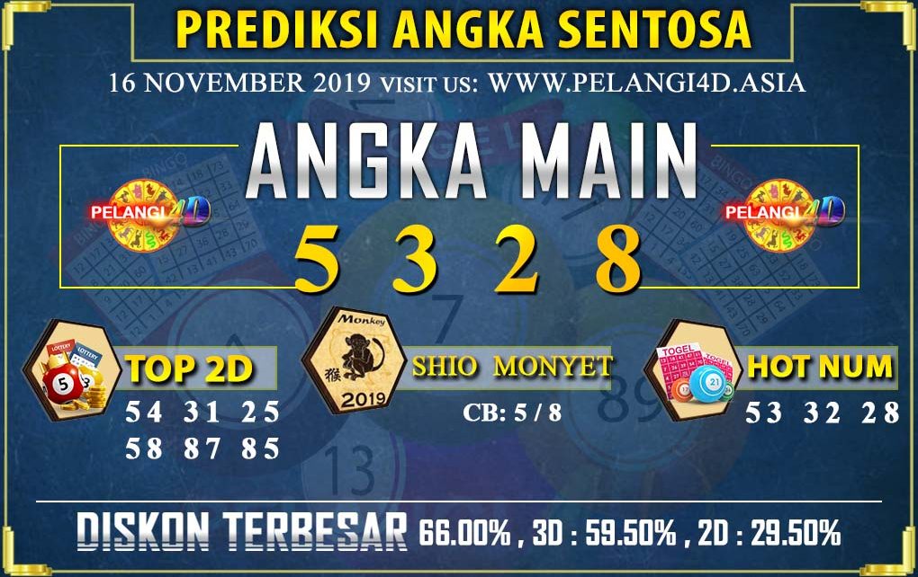 PREDIKSI TOGEL SENTOSA POOLS 16 NOVEMBER 2019