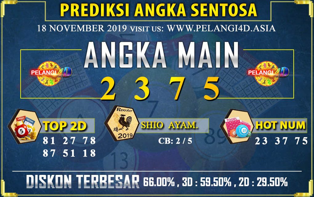 PREDIKSI TOGEL SENTOSA POOLS 18 NOVEMBER 2019