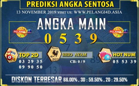 PREDIKSI TOGEL SENTOSA POOLS 13 November 2019