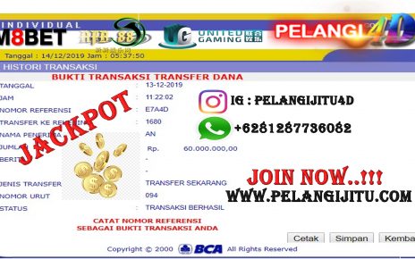 Bukti Jacpot Member Pelangi4d 60.000.000 Kami Bayar Lunas