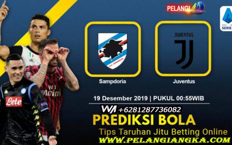 Prediksi Sampdoria Vs Juventus 19 DesembMajalaer 2019 Pukul 00.55 WIB