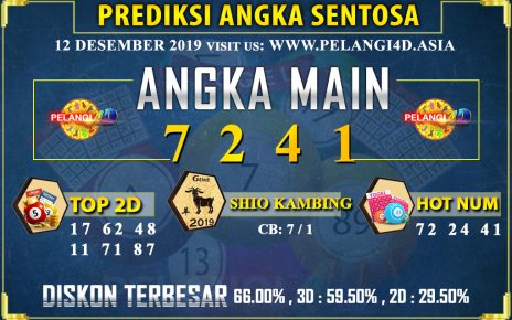 PREDIKSI TOGEL SENTOSA POOLS 12 DESEMBER 2019