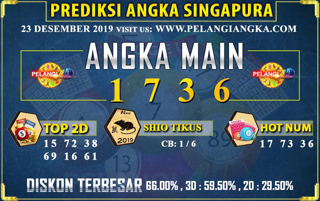 PREDIKSI TOGEL SINGAPORE POOLS 23 DESEMBER 2019