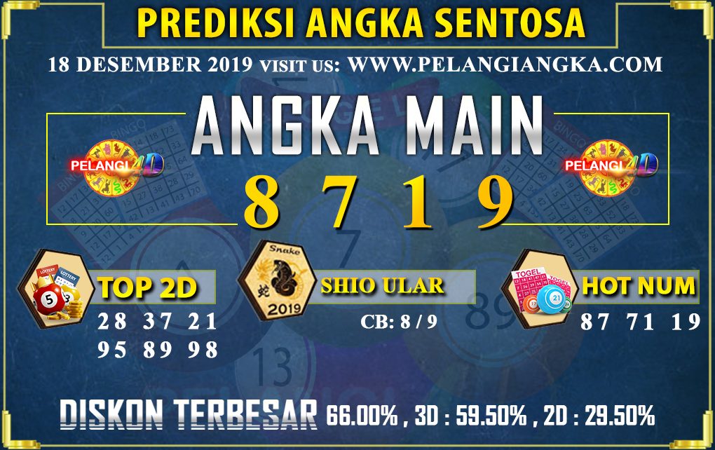 PREDIKSI TOGEL SENTOSA POOLS 18 DESEMBER 2019