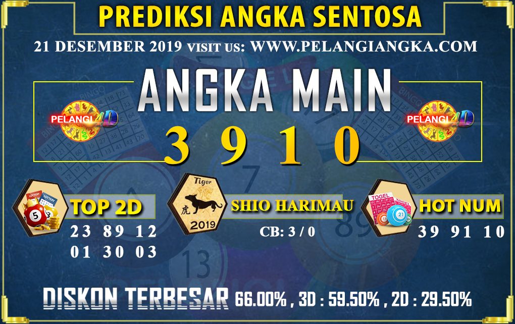 PREDIKSI TOGEL SENTOSA POOLS 21 DESEMBER 2019