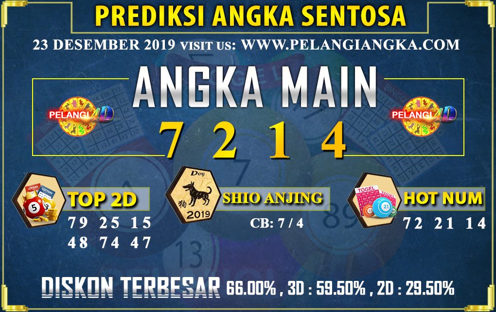 PREDIKSI TOGEL SENTOSA POOLS 23 DESEMBER 2019