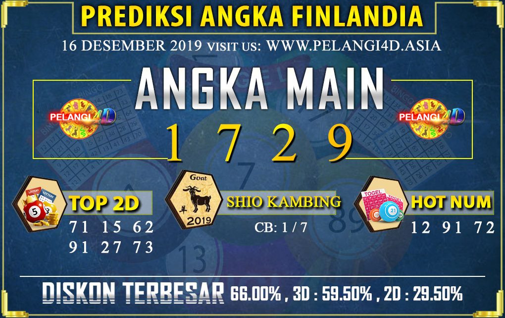 PREDIKSI TOGEL FINLANDIA POOLS 16 DESEMBER 2019