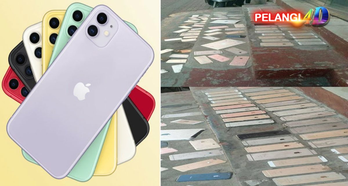Duh! Sultan Mah Bebas, Puluhan iPhone Hanya Untuk Hiasi Lantai Keramik