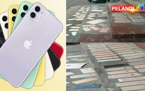 Duh! Sultan Mah Bebas, Puluhan iPhone Hanya Untuk Hiasi Lantai Keramik