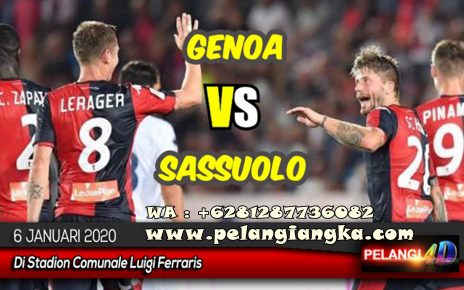 Prediksi Bola Genoa vs Sassuolo 06 Januari 2020