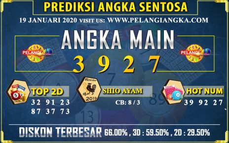 PREDIKSI TOGEL SENTOSA POOLS 19 JANUARI 2020