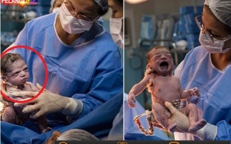 Viral Foto Bayi Langsung Pasang Muka Cemberut Saat Baru di Lahirkan