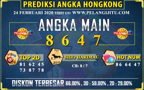 PREDIKSI TOGEL HONGKONG POOLS 24 FEBRUARI 2020