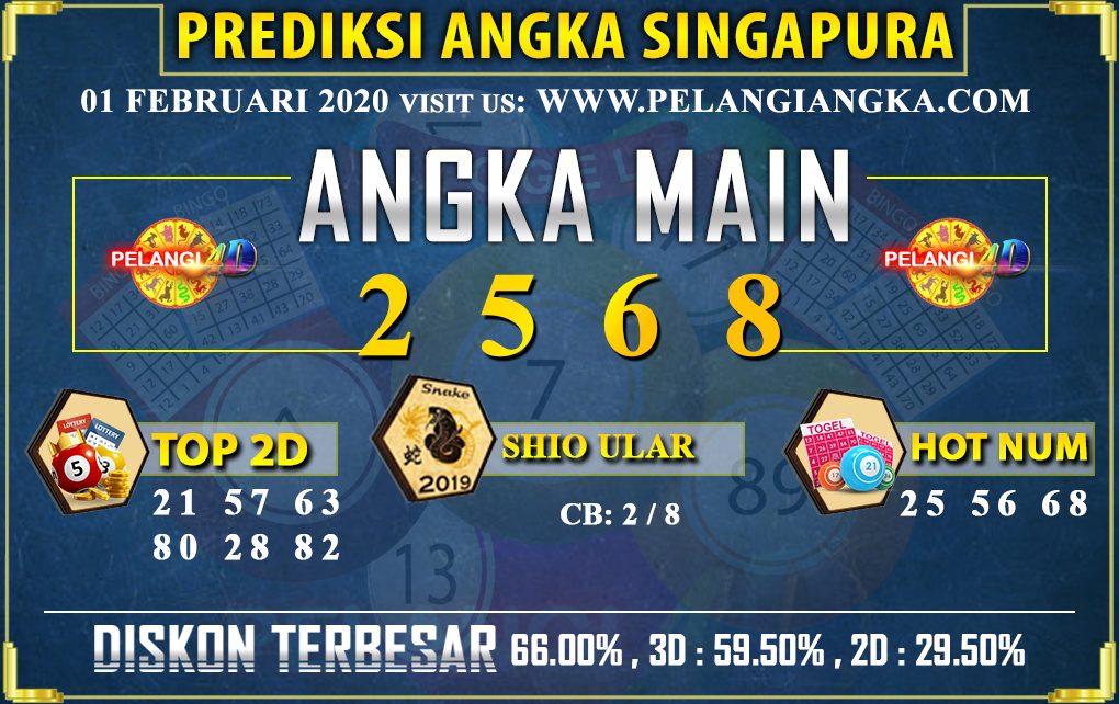 PREDIKSI TOGEL SINGAPORE POOLS 01 FEBRUARI 2020