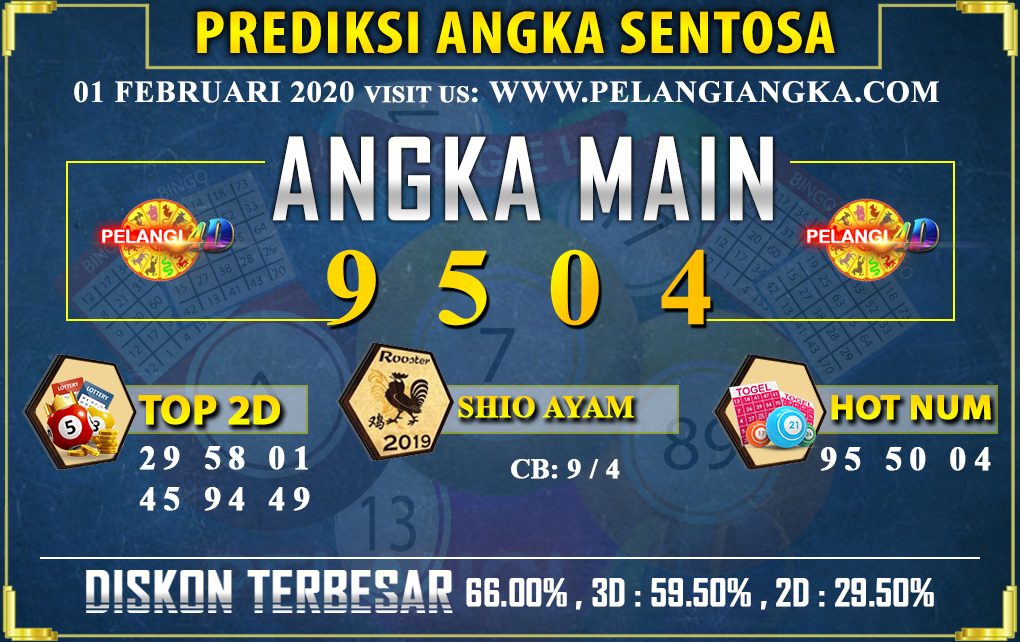 PREDIKSI TOGEL SENTOSA POOLS 01 FEBRUARI 2020