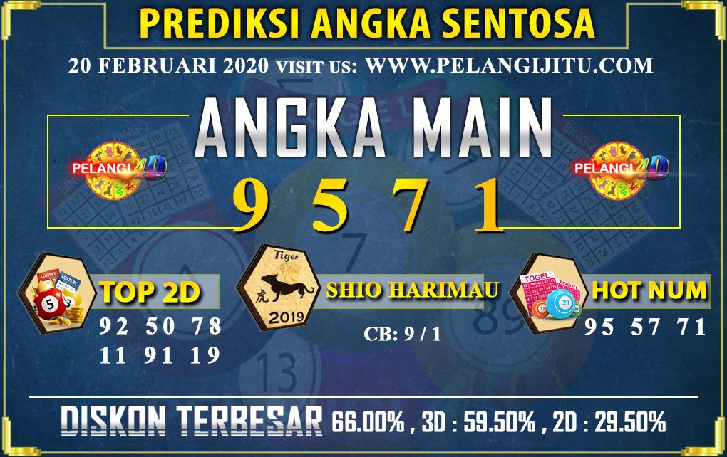 PREDIKSI TOGEL SENTOSA POOLS 20 FEBRUARI 2020