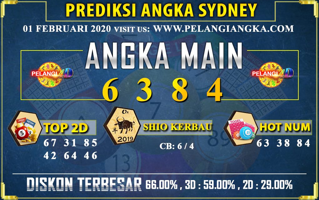 PREDIKSI TOGEL SYDNEY POOLS 01 FEBRUARI 2020