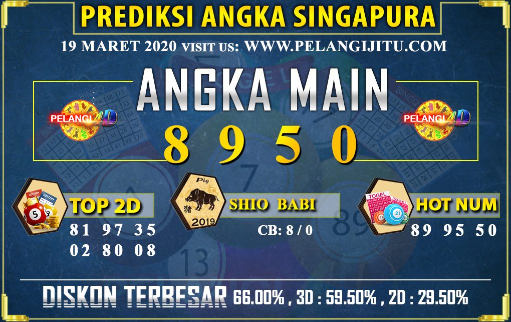 PREDIKSI TOGEL SINGAPORE POOLS 19 MARET 2020