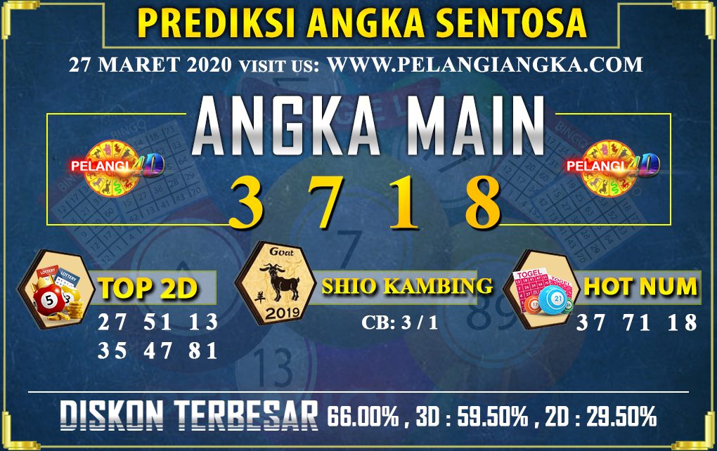 PREDIKSI TOGEL SENTOSA POOLS 27 MARET 2020