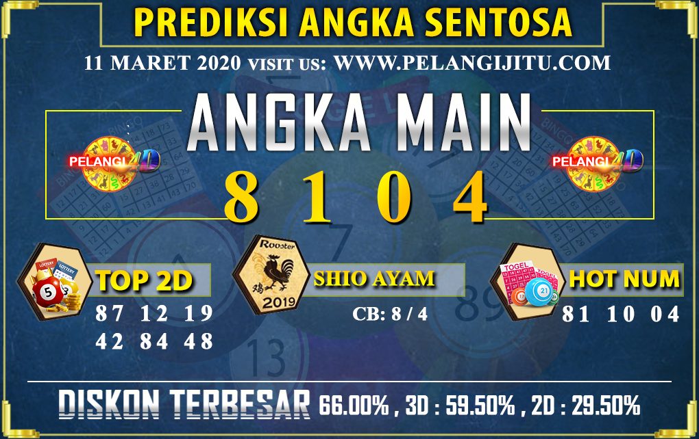 PREDIKSI TOGEL SENTOSA POOLS 11 MARET 2020