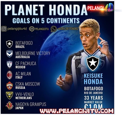 Keisuke Honda : Pemain Pertama Yang Cetak GOL di Kompetisi Elit 5 Benua