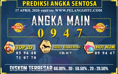 PREDIKSI TOGEL SENTOSA POOLS 17 APRIL 2020