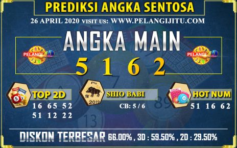 PREDIKSI TOGEL SENTOSA POOLS 26 APRIL 2020