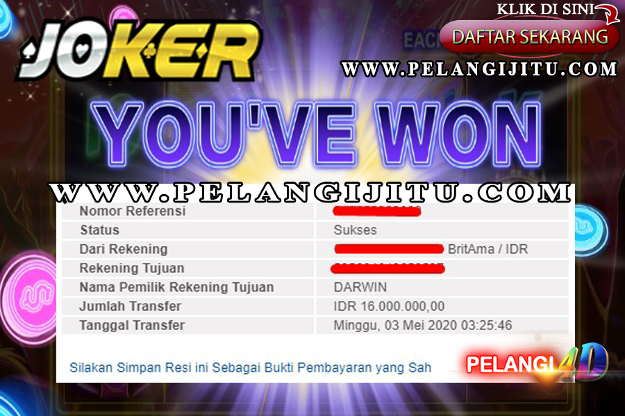 Member Pelangi4d Jackpot Joker Slot 16JT