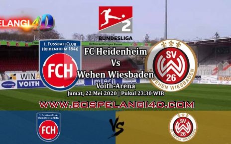 Prediksi FC Heidenheim Vs Wehen Wiesbaden 22 Mei 2020 Pukul 23.30 WIB