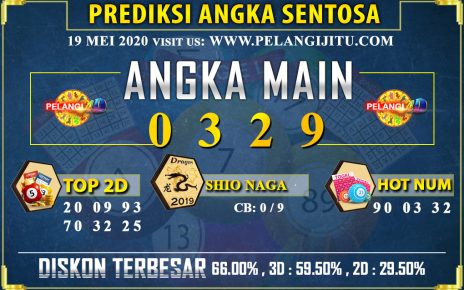 PREDIKSI TOGEL SENTOSA POOLS 19 MEI 2020