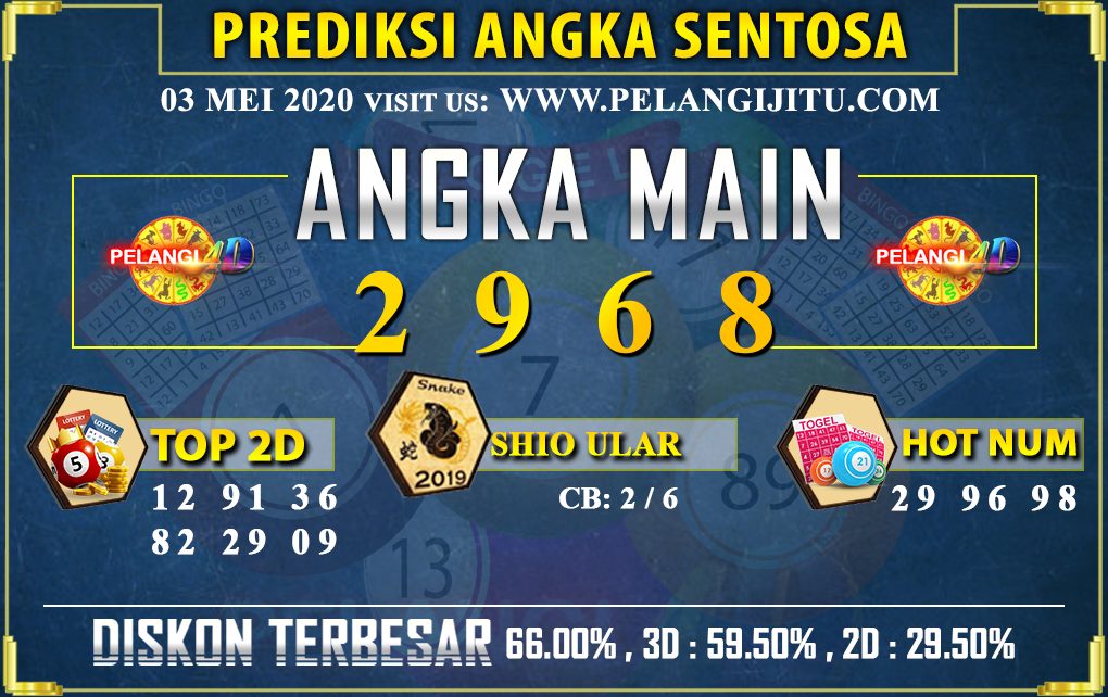 PREDIKSI TOGEL SENTOSA POOLS 03 MEI 2020