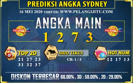 PREDIKSI TOGEL SYDNEY POOLS 16 MEI 2020