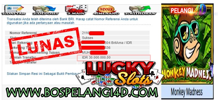 Bukti Kemenangan Di Game Slot Pelangi4D 19 June 2020