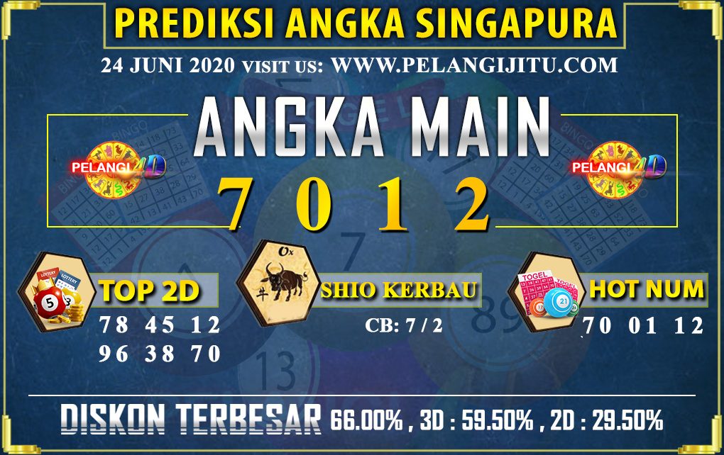 PREDIKSI TOGEL SINGAPORE POOLS 24 JUNI 2020