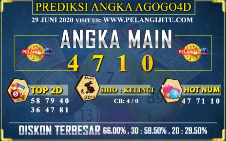 PREDIKSI TOGEL AGOGO4D 29 JUNI 2020