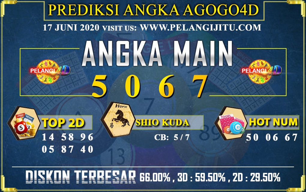 PREDIKSI TOGEL AGOGO4D 17 JUNI 2020